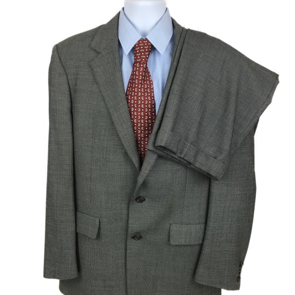 Brooks Brothers Gray Birdseye 2pc Suit 42L 36x30